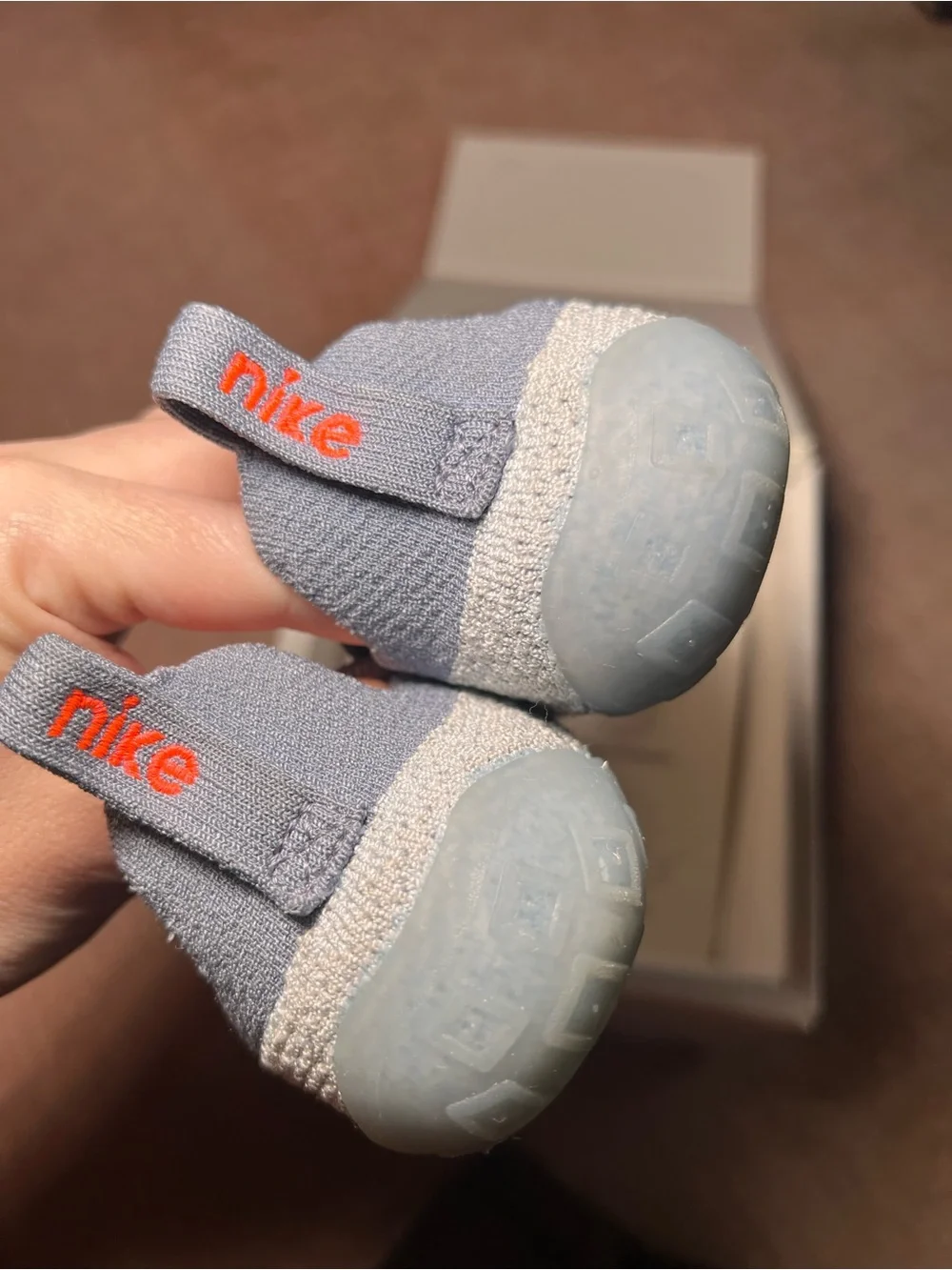 Nike Toddler Size 7 Swoosh 1 Light Blue Slip-On Sneakers APMA approved